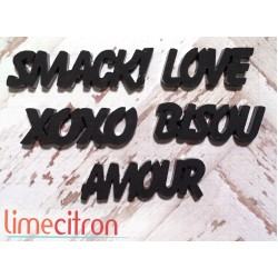 Acrylic-small words love black